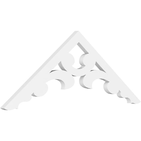 Ekena Millwork Pitch Vienna Architectural Grade PVC Gable Pediment, 36"W x 13 1/2"H x 1"P (9/12) GPP036X014X100VIE